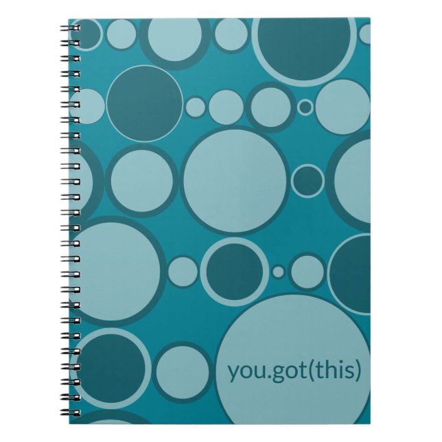 Blues & Bubbles - You Got This for Tech Women Notebook (Front)
