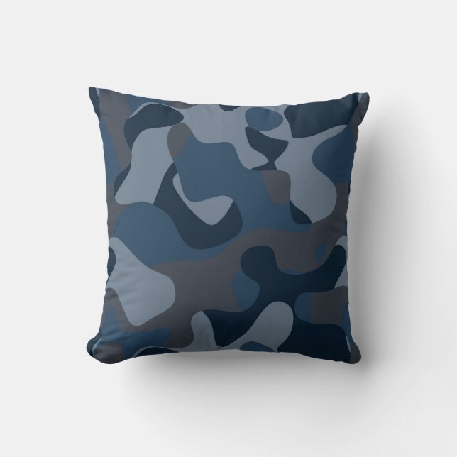 Blues Camo Cushion (Front)