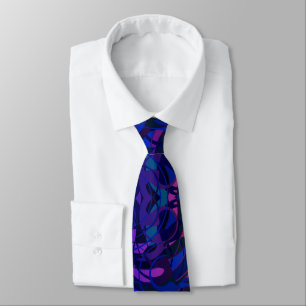 Blues Colourful Abstract Tie
