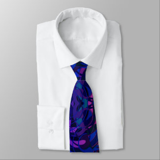 Blues Colourful Abstract Tie