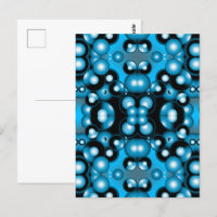 Blues Concentric Circle Orbital Abstract Art