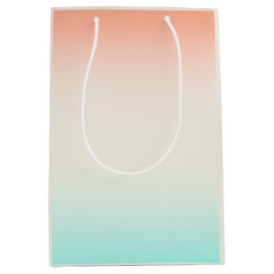 Blues Coral Linen Blends Medium Gift Bag