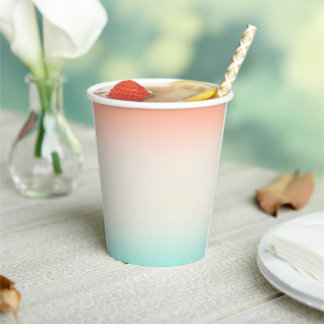 Blues Coral Linen Blends  Paper Cups