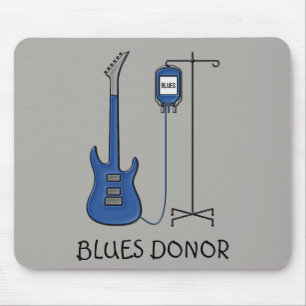 Blues Donor Guitar Mouse Pad