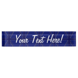 Blues for a Union Jack British Flag Nameplate