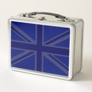 Blues for a Union Jack British Flag To Customise Metal Lunch Box