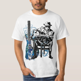 blues guitar man music tshirt