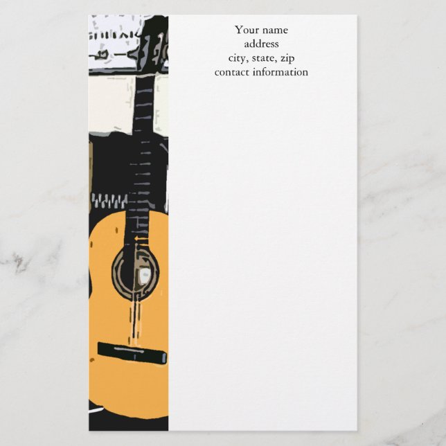 Blues Guitar Stationery (Front)