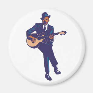 blues guitarist magnet