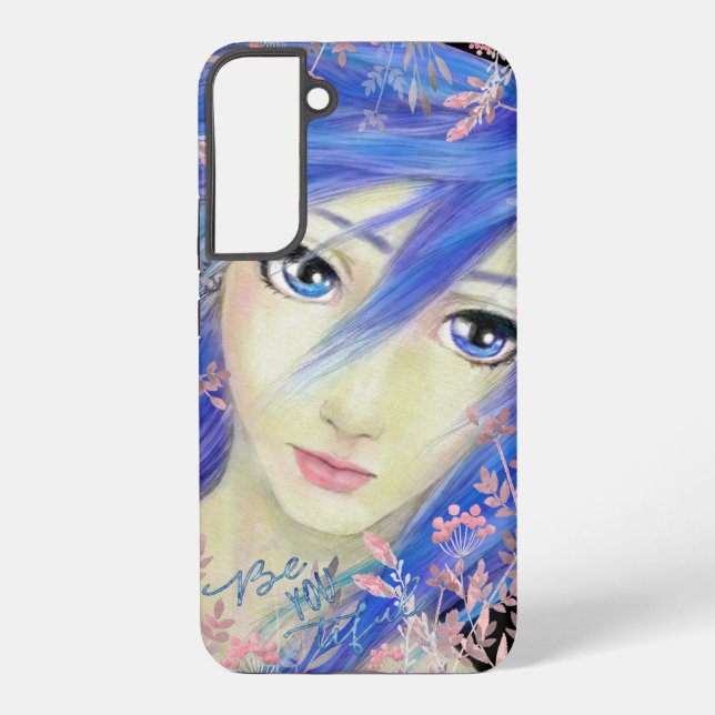 Blues Have It Original Anime Girl Samsung Galaxy S22+ Case (Back)
