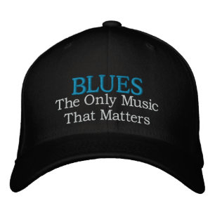 Blues Music Embroidered Cap