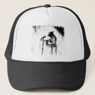 Blues Music Guitar Player and Band on Stage Trucker Hat