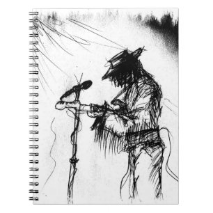 Blues Music Live Band Guitar Sketch Art Notebook