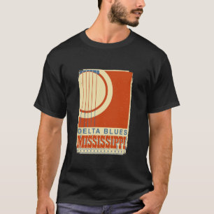 Blues Music Mississippi Roots Acoustic Guitar Vint T-Shirt