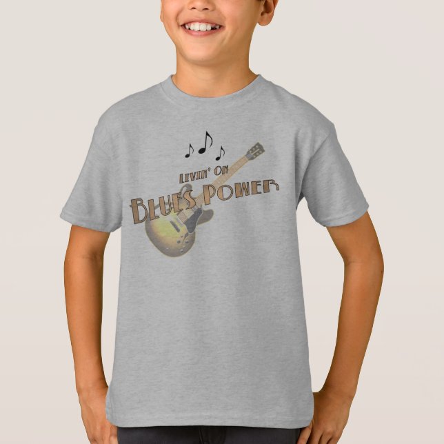 Blues Power Kid's T-Shirt (Front)