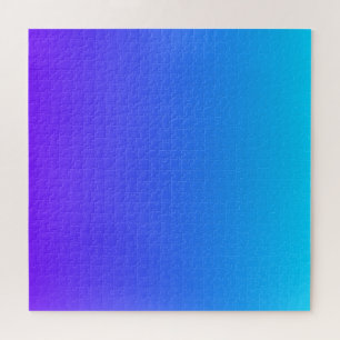 Blues & Purple   Modern Colour Gradient Ombre Jigsaw Puzzle