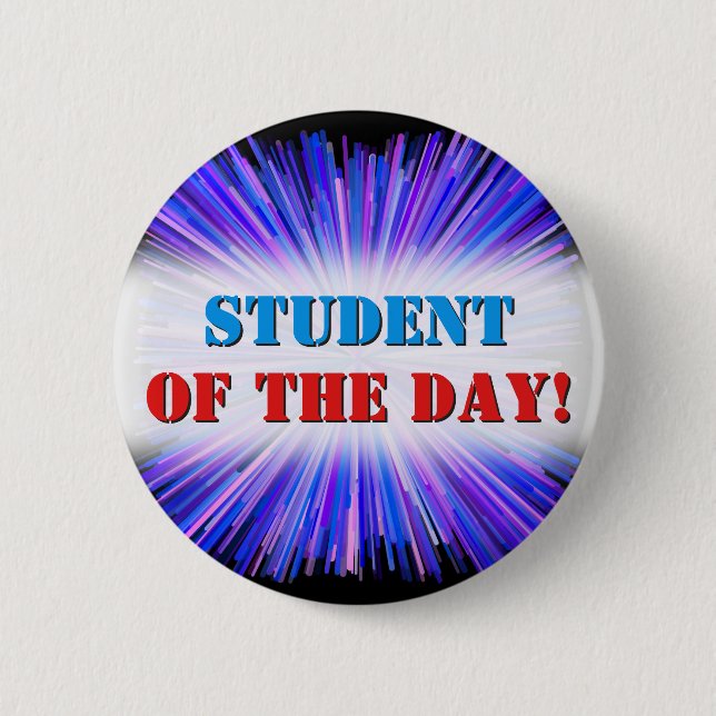 Blues & Purples Line Burst Pattern 6 Cm Round Badge (Front)