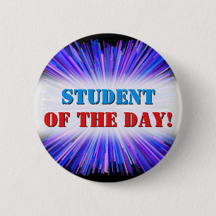 Blues & Purples Line Burst Pattern 6 Cm Round Badge