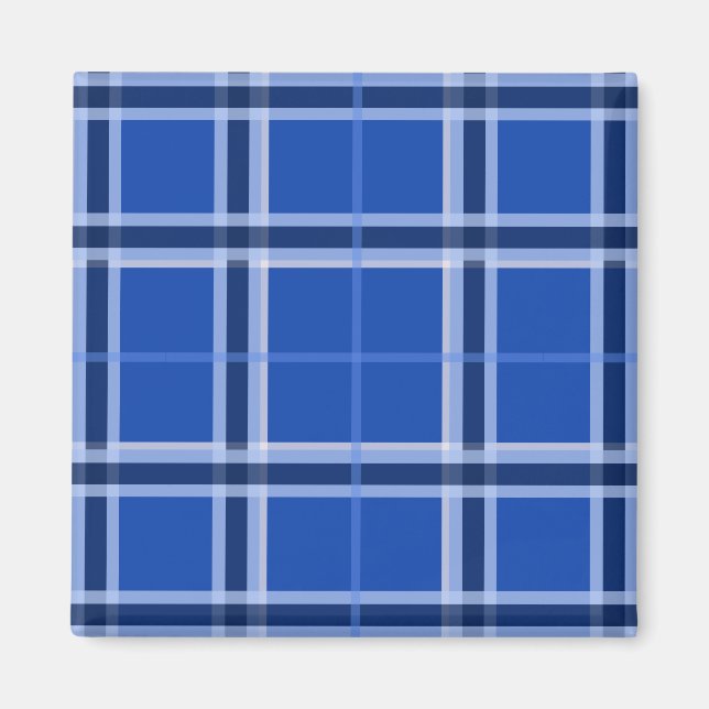 Blues Tartan Magnet (Front)