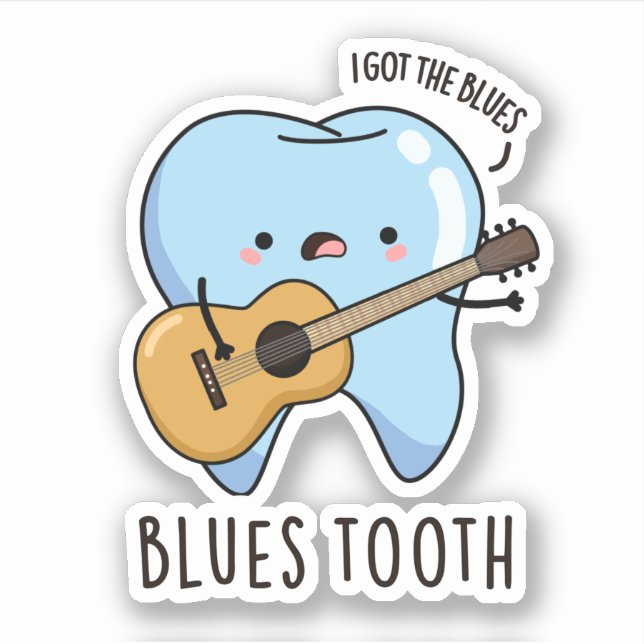 Blues Tooth Funny Dental Music Pun  (Front)
