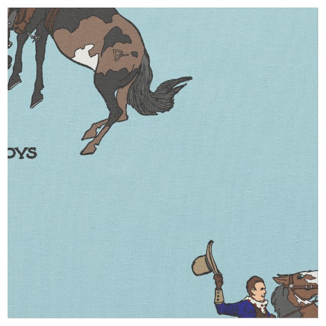BlueSky Cowboys Fabric (Close Up)