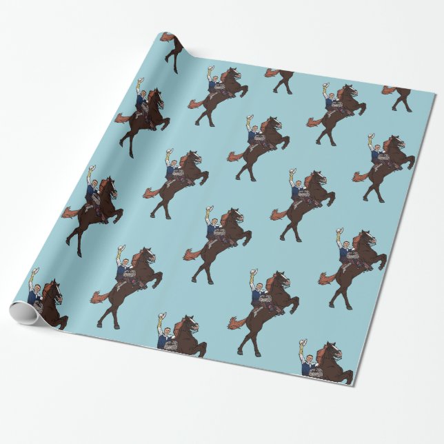 BlueSky Gene, The Cowboy Wrapping Paper (Unrolled)