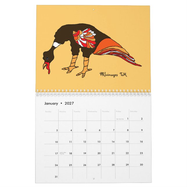 BlueSky Turkeys 2013 Calendar (Jan 2027)