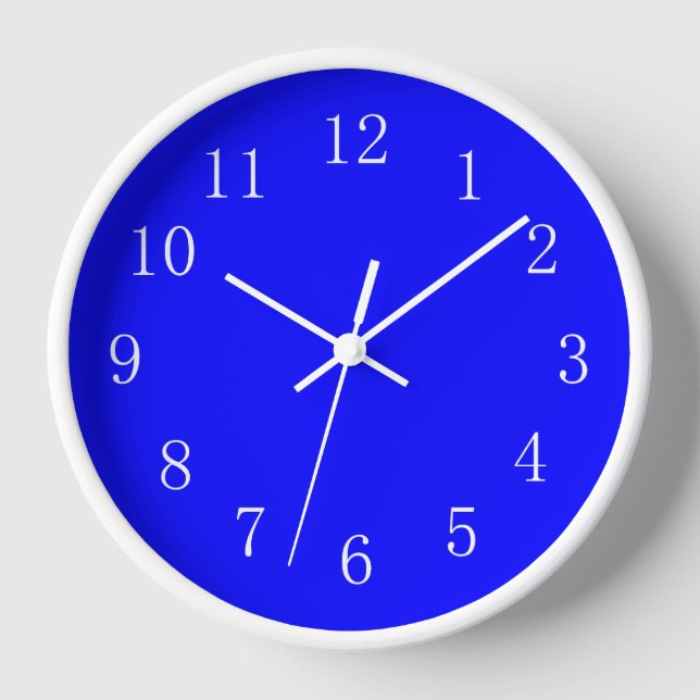 Bluest Blue Kitchen Wall Clock (Front)