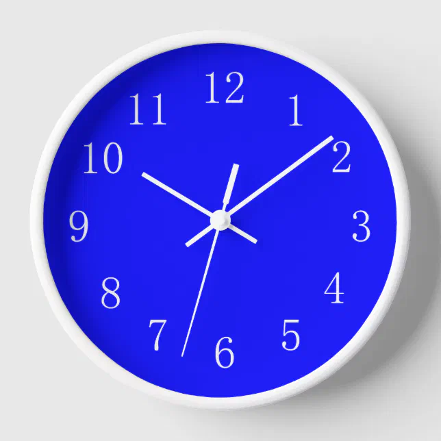 Bluest Blue Kitchen Wall Clock | Zazzle.co.nz