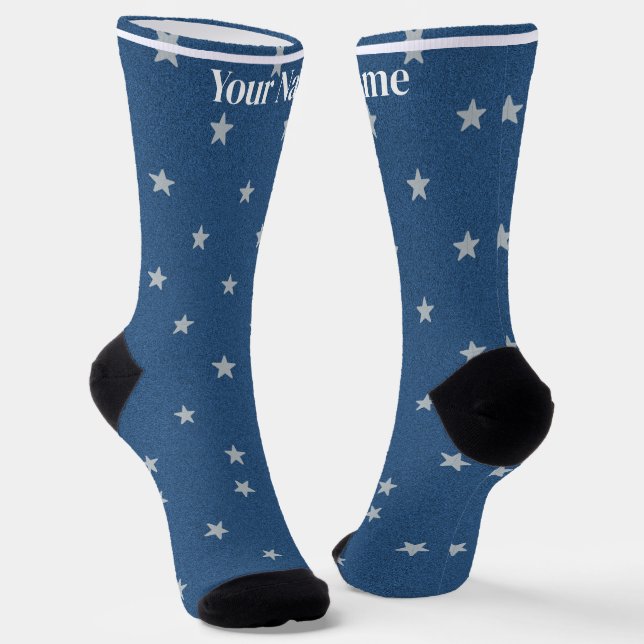 Bluestar | Custom Name Socks (Angled)