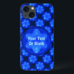 Bluestar Fractal iPhone 13 Case<br><div class="desc">Show your Jewish pride. A simple,  blue,  fractal Star of David. Add your own text.</div>