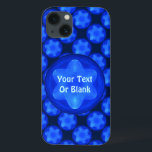 Bluestar Fractal iPhone 13 Case<br><div class="desc">Show your Jewish pride. A simple,  blue,  fractal Star of David. Add your own text.</div>