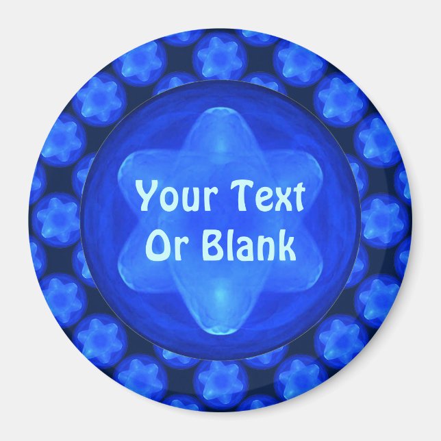 Bluestar Fractal Magnet (Front)