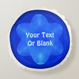 Bluestar Fractal Round Cushion