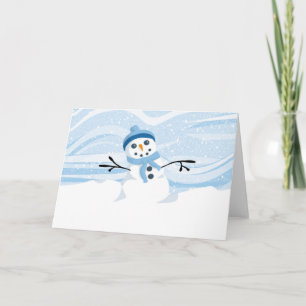 Bluesy Snowman Card