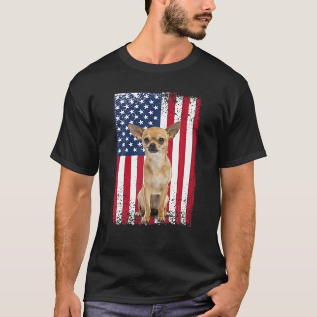Bluetick Coonhound 4Th July American USA Flag Dog T-Shirt (Front)