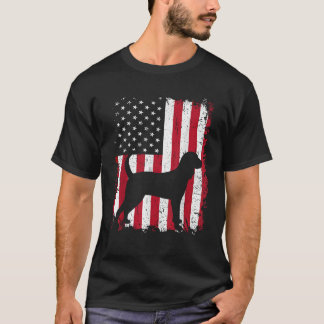 Bluetick Coonhound 4th July American USA Flag Dog T-Shirt