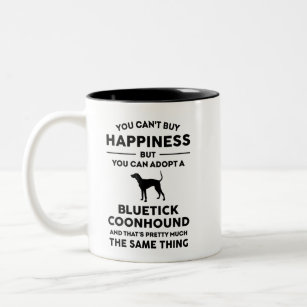 Bluetick Coonhound Adoption Happiness Two-Tone Coffee Mug