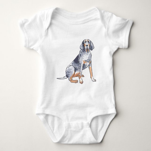 Bluetick Coonhound Baby Bodysuit (Front)