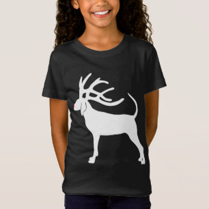 Bluetick Coonhound Christmas Reindeer Antlers Funn T-Shirt