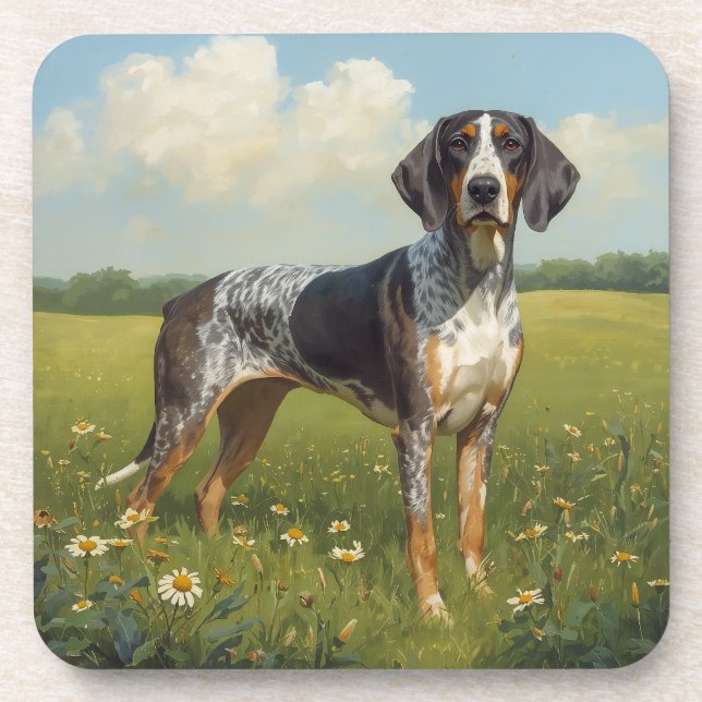 Bluetick Coonhound Coaster (Front)