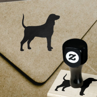 Bluetick Coonhound Dog Breed Silhouette Rubber Stamp