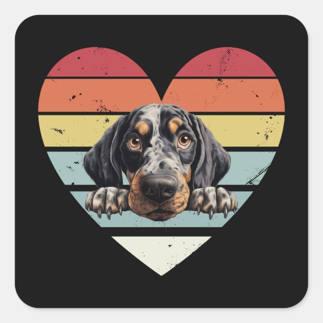 Bluetick Coonhound Dog Square Sticker (Front)
