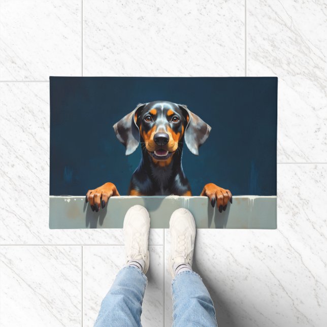 Bluetick Coonhound Doormat Art (Indoor)