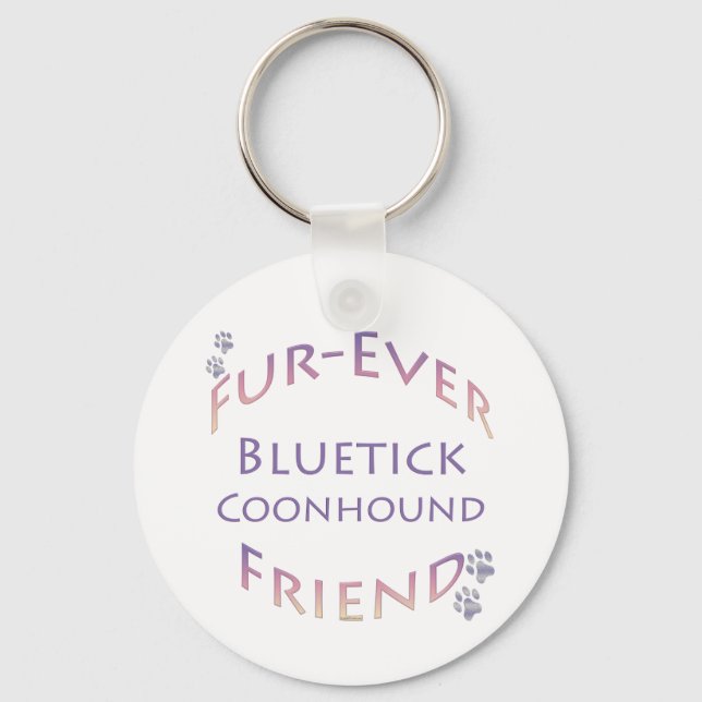 Bluetick Coonhound Furever Key Ring (Front)