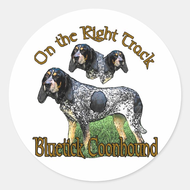 Bluetick Coonhound Gifts Classic Round Sticker (Front)