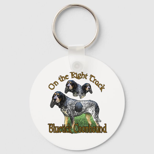 Bluetick Coonhound Gifts Key Ring (Front)