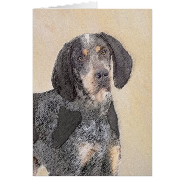Bluetick Coonhound Painting - Cute Original Dog Ar (Front)