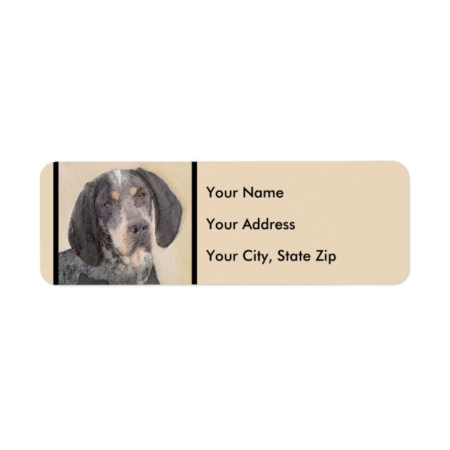Bluetick Coonhound Painting - Cute Original Dog Ar (Front)