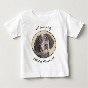 Bluetick Coonhound Painting - Cute Original Dog Ar Baby T-Shirt